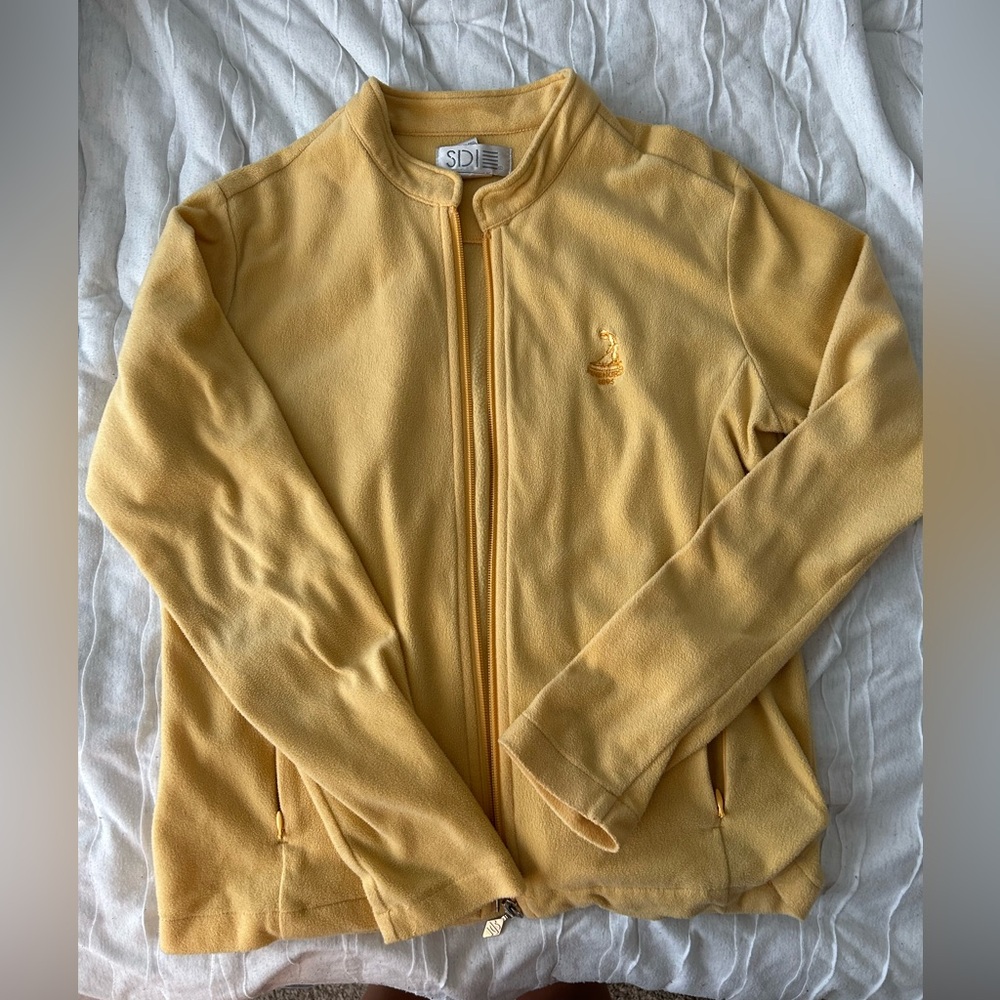 Pinehurst Yellow Zip-Up Fleece Jacket